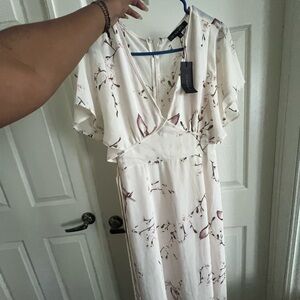 Elegant Floral White Dress